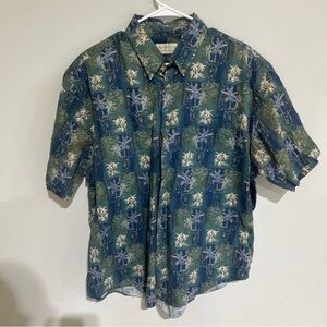 Crossings Palm Vintage Tropical Breezy Button Down Men's XL shirt EUC. SEE PICs